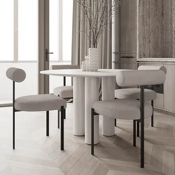 Salon Dresser yemek sandalyeleri İskandinav Tasarımcı Ofis Metal Benzersiz yemek sandalyeleri Modern Lüks Cadeira yemek odası mobilyası WK