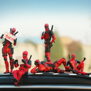 Anime Araba İç Süsler Kolye Film Komik Deadpool Heykeli Modeli Otomatik Pano Masaüstü Figürleri Dekorasyon Aksesuarları