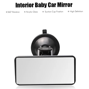 Bebek Arabası Aynası Dikiz Aynası Geniş Görüş Vantuz Ayna Akrilik 360 ° Dönebilen Dikiz bebek aynası