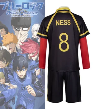 Anime Mavi Kilit Rin Itoshi Kırmızı Üniforma Cosplay Kostüm Futbol Forması Takım Spor Tulumlar Yelek Şort