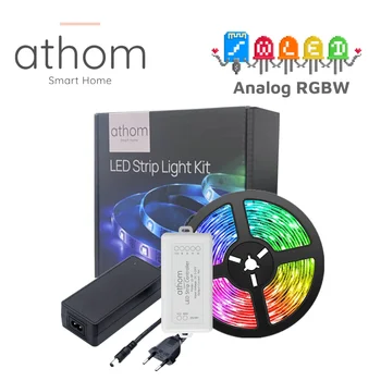 Athom WLED ESP8266 başlangıç kiti Analog 24 V RGBW 5 M 60 led / m şerit ışık
