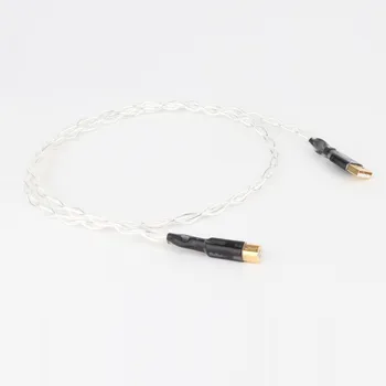 1 adet Hi-End bağlantı USB kablosu ile A'dan B'ye altın kaplama bağlantı USB ses kablosu