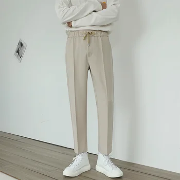 Erkek Takım Elbise Pantolon İnce Kore Moda Rahat Klasik Erkek Blazer Pantolon Vintage Ofis Pantalon Homme Zarif erkek Resmi Pantolon