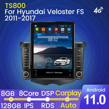 9.5 inç Araba Radyo HYUNDAİ Veloster 2011-2015 İçin Android Octa Çekirdek araç DVD oynatıcı GPS Navigasyon Oynatıcı Deckless Araba Stereo Ana Ünite