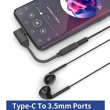 Dirsek USB Tip C 3.5 mm Jack Aux Adaptörü Kulaklık Ses Kablosu Dönüştürücü Android için Huawei Xiaomi Samsung Kulaklık Konektörü