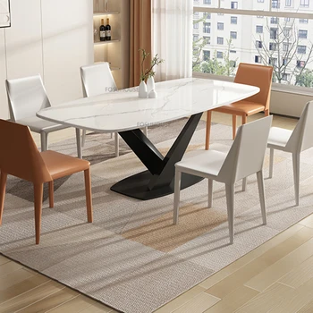 Iskandinav Karbon Çelik Kayrak yemek masası s ev mobilyası yemek masası Çok Fonksiyonlu Ev Restoran Lüks yemek masası