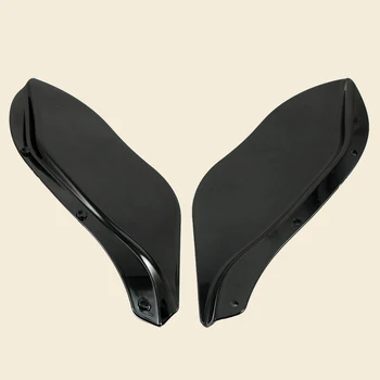 Siyah Yan Kanatları Cam Hava Deflector ABS Cam Üst Fairing Yan Kapak Shield için Harley Touring Sokak Glide Yol