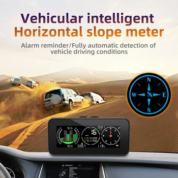 HUD Araba İnklinometre GPS Hız Göstergesi Moto Head Up Ekran Dijital Hız eğim ölçer Pusula Off Road 4x4 Aksesuarları Araba Araçlar