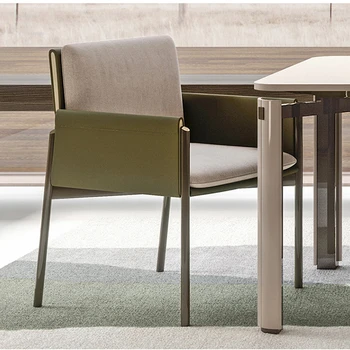 İtalyan ışık lüks yemek sandalyeleri mutfak mobilyası ev tasarımcı otel yemek sandalyesi basit oturma odası tek Boş sandalyeler