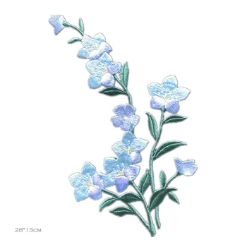 1 adet Demir on orkide çiçek Yamalar Giysi için Nakış Yama Çizgili Çıkartmalar Giyim Aplike dekorasyon kumaşları Rozeti