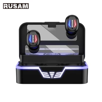 RUSAM Orijinal T25 TWS Kulaklık kablosuz bluetooth 5.2 Kulaklık Su Geçirmez Spor Kulaklık Gürültü Azaltma mikrofonlu kulaklık