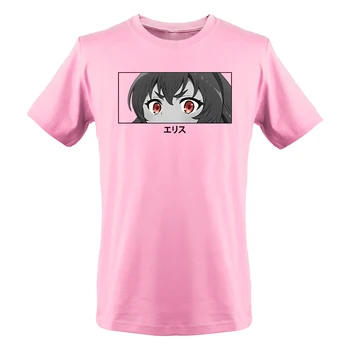 Kawaii Anime Kız Yaz Pembe Tişörtleri İşsiz Japonya Karikatür Kısa Kollu Tees O-Boyun Yüksek Kaliteli Tişört Rahat T Shirt