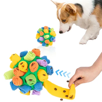 Gökkuşağı Keçe Enfiye Topu Köpek Oyuncak Yeni Yuvarlak Koku Ampul Topu Bulmaca Besleyici Yükseltme Mat Eğitim İstihbarat Evcil Hayvan Yemi Oyuncaklar