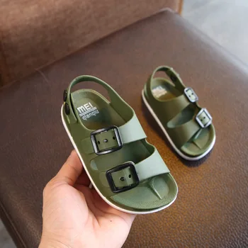 sandalias Antiskid Bebek Kız Ayakkabı İngiliz kaymaz plaj sandaletleri Çocuk Ayakkabı Çocuk Sandalet Yaz Erkek PVC Toka Çocuk Terlik