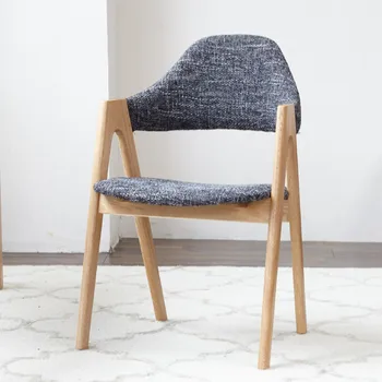 Katı ahşap Modern Arkalığı yemek sandalyeleri Rahat Cafe koltuk Nordic ışık Lüks müzakere yemek sandalyeleri yatak odası mobilyası