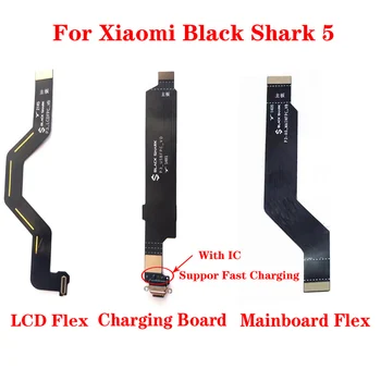 Xiaomi Siyah köpekbalığı için 5 USB şarj istasyonu Soket Kurulu Konektörü lcd ekran Anakart Flex Kablo Tamir Parçaları