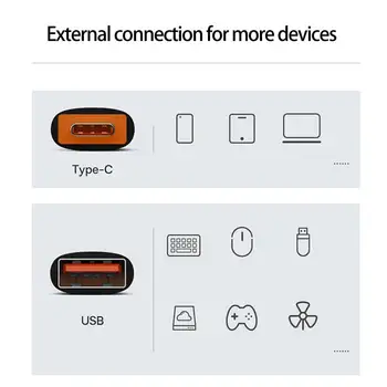 OTG Adaptör Uygun Gecikme Yok Tak Ve Çalıştır Pas geçirmez Tip-C Adaptörü Tablet için USB Adaptörü OTG Dönüştürücü