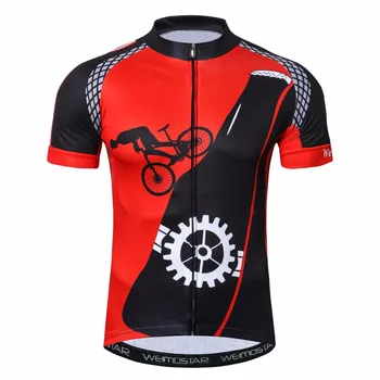 Kırmızı 2021 bisiklet jersey erkek Bisiklet jersey yaz Pro MTB Gömlek Kısa kollu Takım Maillot Ciclismo Üst Bisiklet jersey erkek
