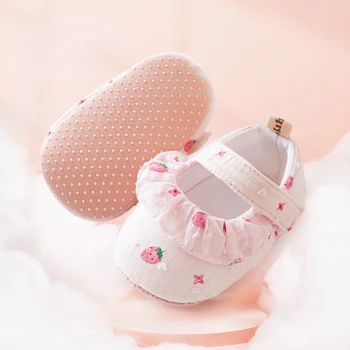 Yenidoğan Güzel Yürüyüş Bebek Ayakkabıları Kız Düz Renk Yumuşak Taban Prenses Ayakkabı 0-18 Ay İlkbahar ve Sonbahar Bebek Ayakkabıları