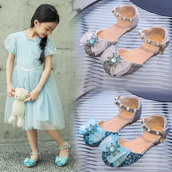 Yaz Nefes Düz Sandalet Kız için Moda Bling Taklidi İnci Tasarım Çocuk Ayakkabı Yeni Marka Prenses Performans Sandalet