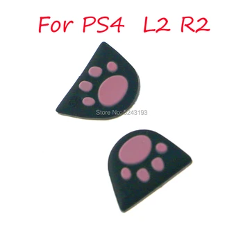 Silikon Kedi Pençe L2 R2 Tetik Düğmeleri Sticker Kapak Kılıf Sony Playstation Dualshock 4 DS4 PS4 Pro Slim Denetleyici Gamepad