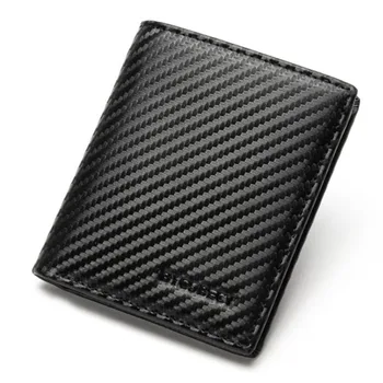 Karbon Fiber Desen PU Deri Çanta İş KİMLİK Banka Kartı Sahipleri RFID Engelleme Kart Cüzdan Kapak kredi kartı kılıfı Para çantası
