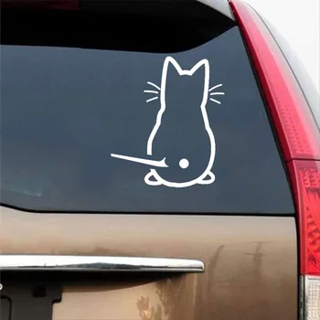 Bireyselleştirilmiş Sanat Kedi Araba Sticker Araba Vücut Pencere Arka Cam Oto Dekorasyon Araba Styling Etiketler ve Çıkartmaları Araba Aksesuarları