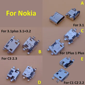 10 Adet USB şarj aleti Mikro Şarj Dock Bağlantı Noktası Konektörü Nokia 1 Artı 1 Artı 3.1 3.1 Artı C1 C2 2.2 3.1+ 2.1 C3 2.3 TA-1080 Fiş