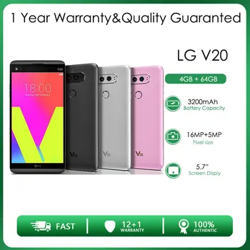 LG V20 VS995 4GB + 64GB Yenilenmiş-Orijinal Unlocked Telefon 5.7 inç Ucuz cep telefonu Ücretsiz Kargo İle Hızlı Şarj