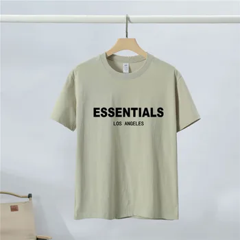 Yaz Essentials erkek tişört Los Angeles Baskı kısa kollu Hip-Hop Erkek T-Shirt 230gsm Pamuk Yüksek Kalite Tees Streetwear