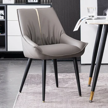 Gri İskandinav yemek sandalyesi Modern Rahat Ofis yemek sandalyeleri Yatak Odası Lüks Salon Silla De Comedor Ev Ürünleri