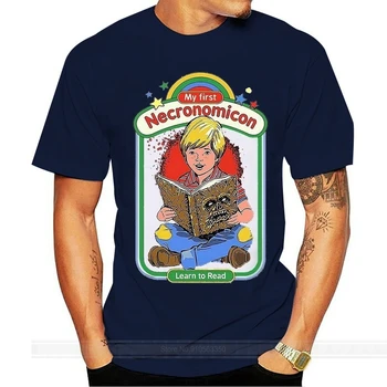 YENİ 6619 Benim Ilk Necronomicon Komik Logo T-Shirt Boyutu S - 5XL Moda Klasik TEE Gömlek