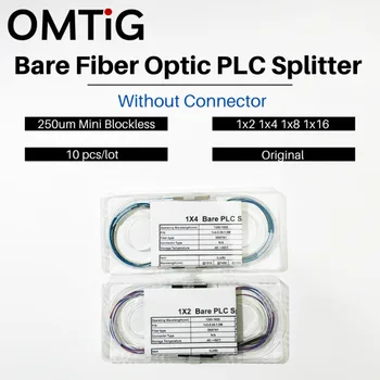 10 adet / grup 1x2 1x4 1x8 Renkli Fiber Optik PLC ayırıcı Bağlantı Kablosu Olmadan 250um 0.9 mm Mini Bloksuz 2,4 Port PLC Ayırıcı