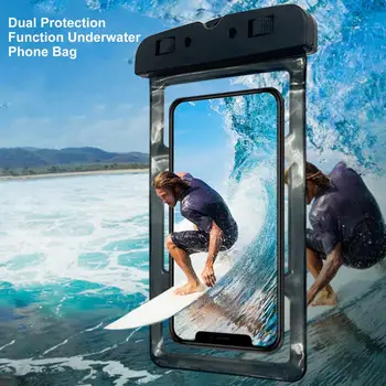 1 Takım Telefon saklama Çantası Dokunmatik Ekran IPX8 Su Geçirmez Telefon Kuru Çanta Yüksek Netlik cep telefonu Su Geçirmez Kılıf Yüzme Kaynağı
