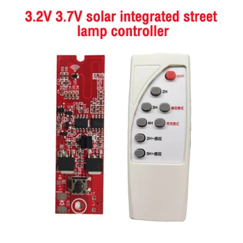 3.2 V 3.7 V güneş sokak ışık kontrolörü sürücü panosu kırmızı kurulu uzaktan kumanda ile güneş entegre LED sürücü panosu