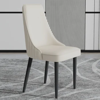 Modern Lüks yemek Sandalyesi Restoran Paslanmaz Çelik Katlanabilir Metal Geri Yüksek Otel Sandalye Ergonomik Manikür dinlenme mobilyası