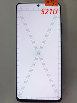 Kusurlu Ekran Samsung Galaxy S21 Ultra G998B G998F G998U G998W Nokta LCD dokunmatik ekran digitizer %100 % Test Edilmiş