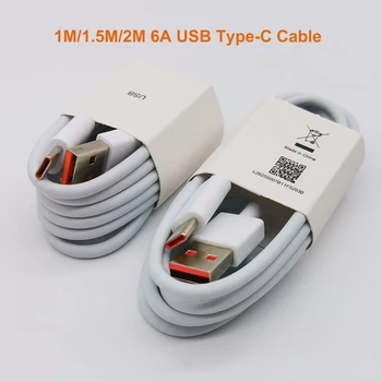 USB C Tipi Kablo 6A Turbo Hızlı Şarj 120W Şarj Kablosu İçin Xiaomi Mi 13 12 11 11T 10 10T Pro Poco F3 X3 X4 Redmi Not 11 12