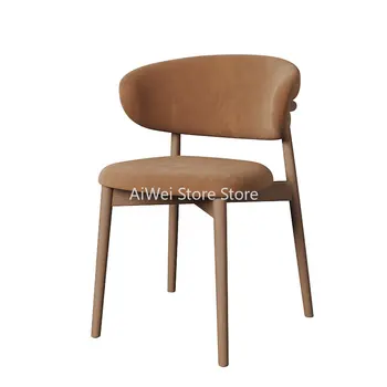 Katlanır yemek sandalyeleri Yumuşak İskandinav Ergonomik Lüks Yemek Sandalyesi Açık Dresser Modern Ahşap Silla Comedor Ev Mobilyaları NZYYH