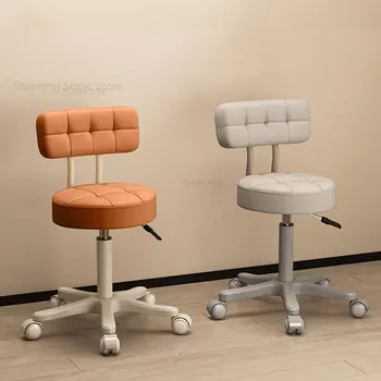 Avrupa Kuaför Kasnak Tabure Moda berber Sandalyeleri güzellik salon sandalyesi Geri Kaldırma Rotasyon manikür sandalyesi kuaför mobilyası