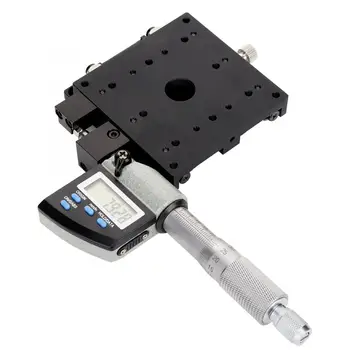 SEMX80-AS 80x80mm 0.001 mm Doğrusal çeviri aşaması Yüksek Doğruluk Dijital Mikrometre Delik Göstergesi Platformu kayar kılavuz ray