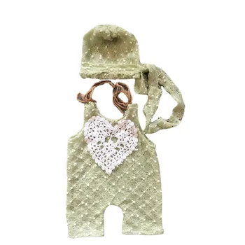 Bebek Takım Elbise Örme Fotoğraf Genel + Şapka 2 parçalı Set Giysileri Bebek Kız Kıyafet Çocuk Fotoğraf Giysileri