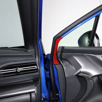 Subaru WRX 2021-2023 için Kapı İçinde A-pillar Trim Sticker Yumuşak Karbon Fiber Araba Aksesuarı