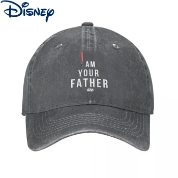 Disney Star Wars Erkekler Kadınlar beyzbol şapkası Ben Senin Baban Sıkıntılı Denim Şapkalar Kap Klasik Açık Koşu Golf Fit Şapkalar