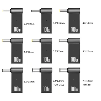 PD 100W Hızlı Şarj Fişi USB Tip C Dişi jak soketi 4.5x3.0 4.0x1.7 5.5x2.1 5.5x2.5 7. 4x5. 0 4. 0x1. 35 Erkek Fiş Dönüştürücü