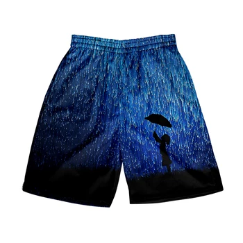 Plaj şortu erkek ve kadın giyim 3D dijital baskı rahat şort Moda trendi çift Pantolon 17