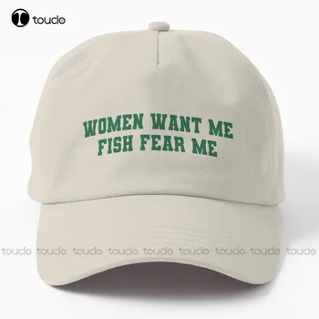 Kadın Istiyorum Balık Korku Bana Meme Baba Şapka parti şapkaları Kişiselleştirilmiş Özel Unisex Yetişkin Genç Gençlik Yaz Açık Kapaklar güneş şapkaları Sanat