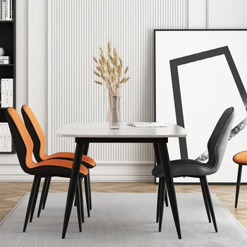 Açık Su Geçirmez yemek sandalyeleri Kahverengi Oturma Ofis Tasarım yemek sandalyeleri Modern Yatak Odası Sandalyeleri Salle Yemlik Ev Mobilyaları
