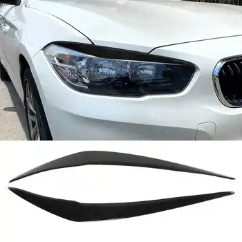 2 Adet Far Kaş Parlak Siyah Trim Sol Sağ Göz Kapağı Trim için BMW 1 Serisi F20 F21 Facelift Hatchback 2015-2019 Yeni