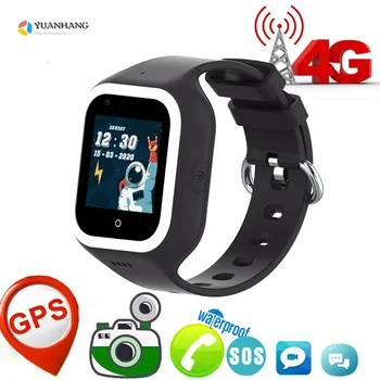 IP67 Su Geçirmez 4G Uzaktan Kamera GPS WI-FI Çocuk Öğrenci Smartwatch SOS Video Çağrı Monitör Tracker Konumu Android Telefon İzle